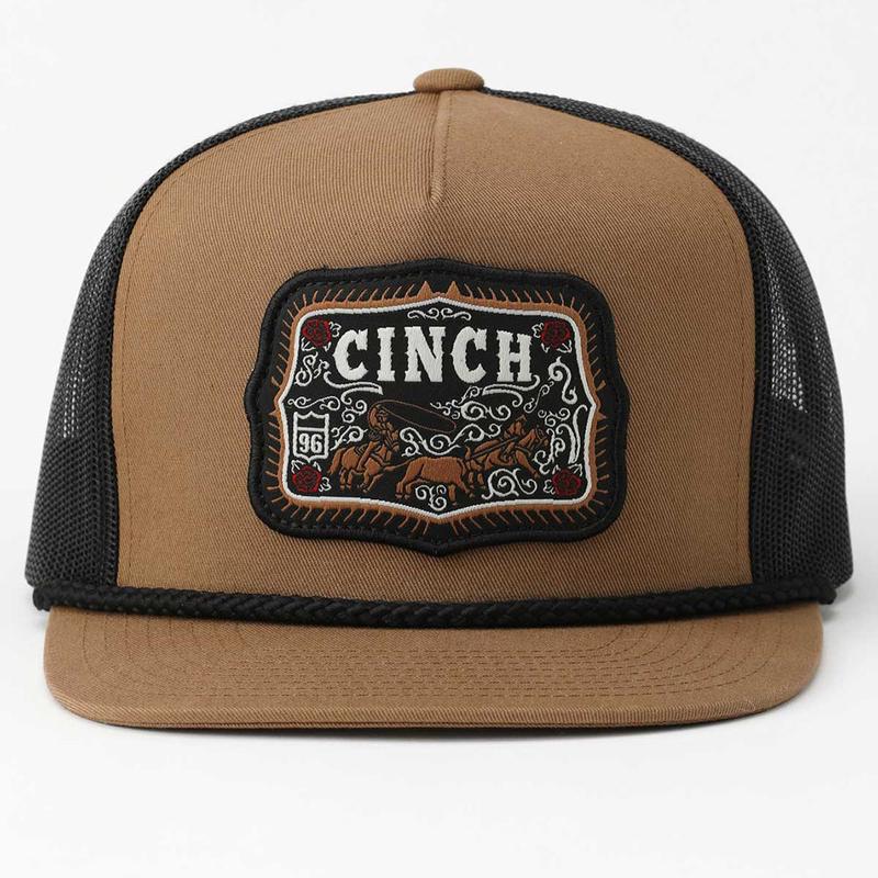 Cinch Brown Ropers Patch Cap