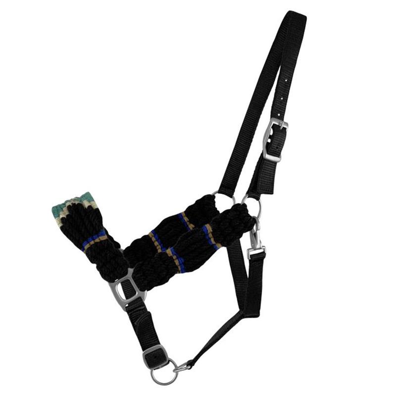 Showman Black Mohair Bronc Halter