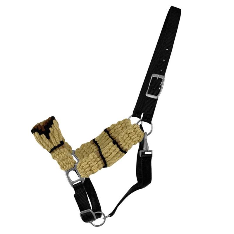 Showman Cream/Tan Mohair Bronc Halter