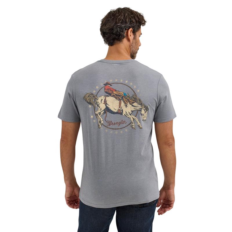 Wrangler Men's Gray Bronc T-Shirt