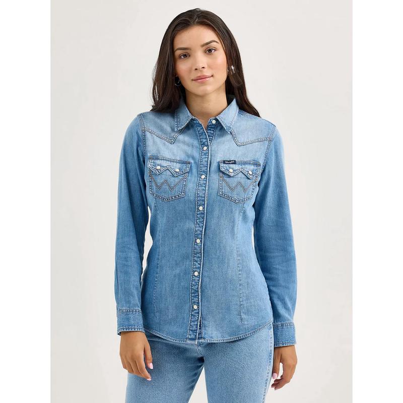 Wrangler Women's Denim Western Shirt