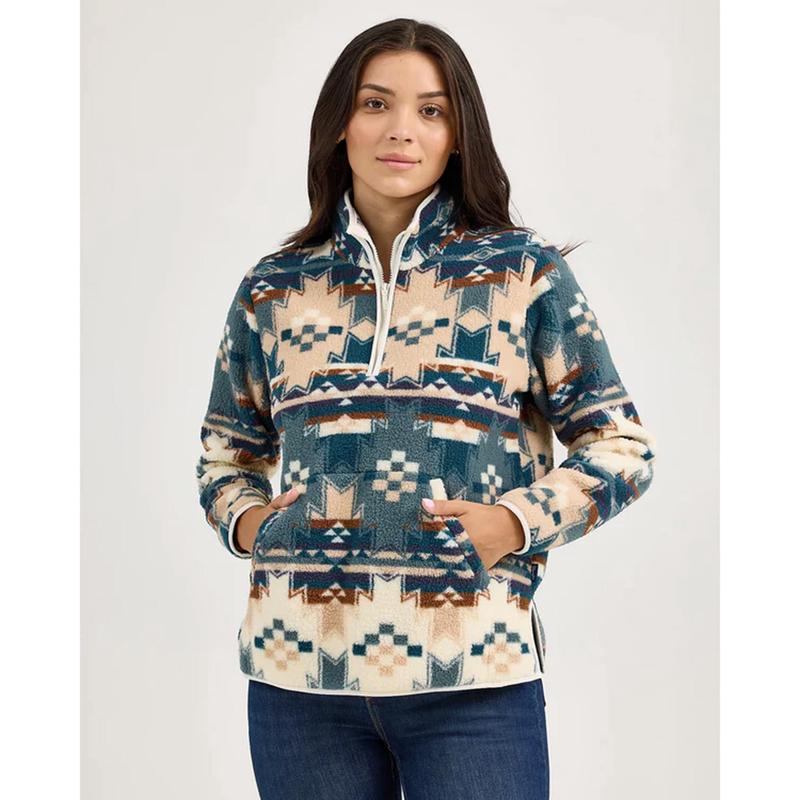 Wrangler Women's Retro Aztec 1/4 Zip Pullover