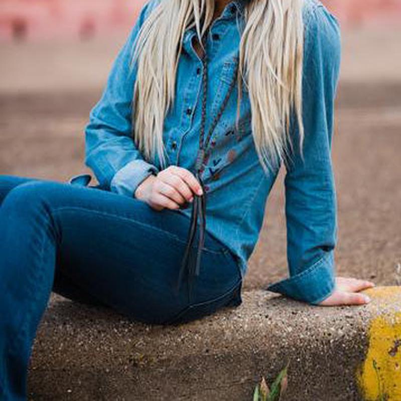 Small Braided Grey Necklace