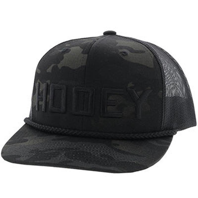 Hooey Camo and Black Pistol Cap