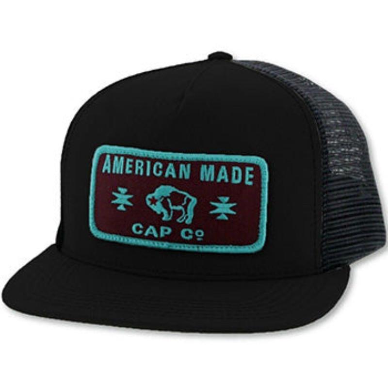 Hooey Black & Turq American Made Cap