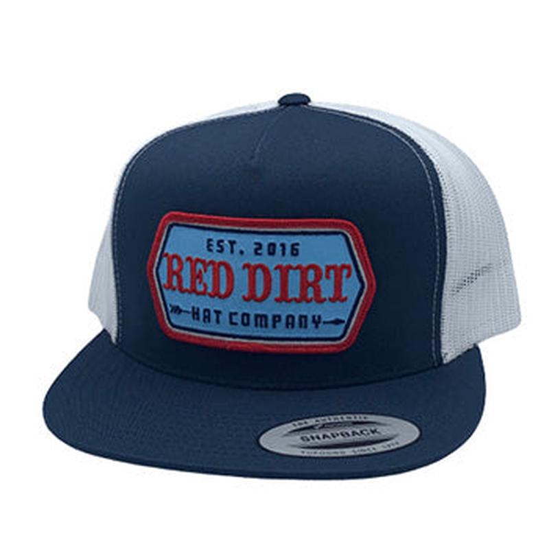 Red Dirt Navy and White High Life Cap