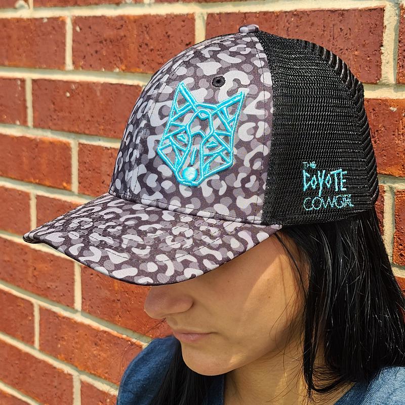 Coyote Cowgirl Camo & Turquoise Cap