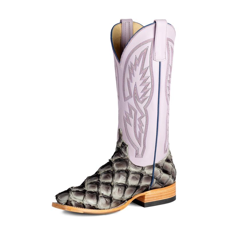 Macie Bean Women's Charcoal/Lavender Big Bass Square Toe Boot