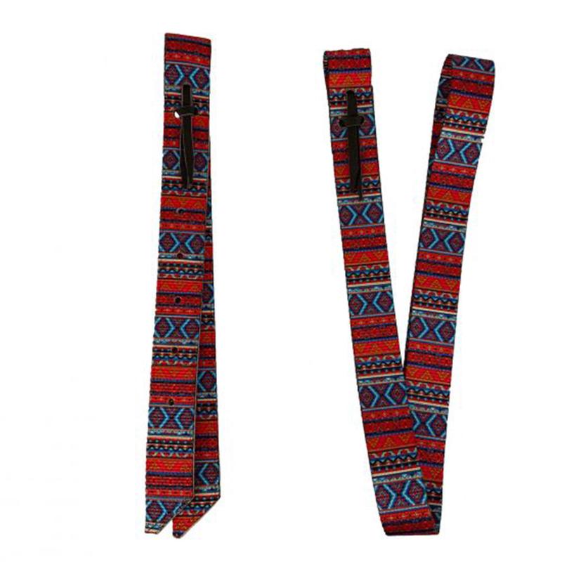 Showman Premium Quality Red Aztec Print Nylon Tie Strap and Off Billet