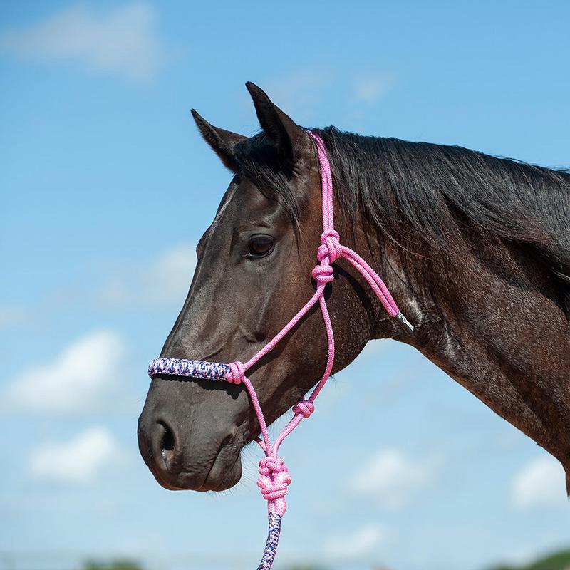 Cashel Pink Camo Braided Rope Halter