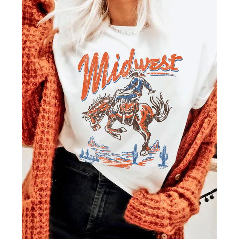 White Midwest Rodeo Graphic Tee