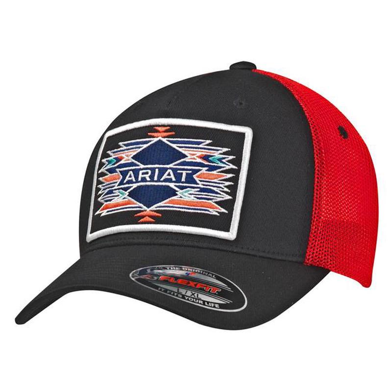 Ariat Black & Red Aztec Cap