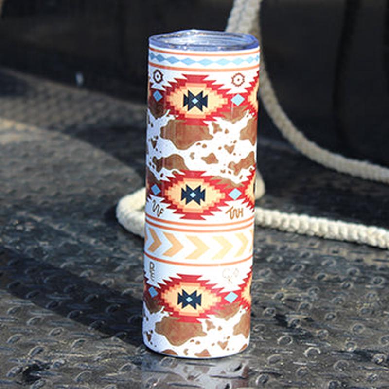 Kill Em' Cowprint Tumbler