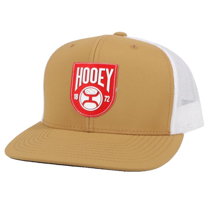 Hooey Red 1972 Patch Tan & White Cap
