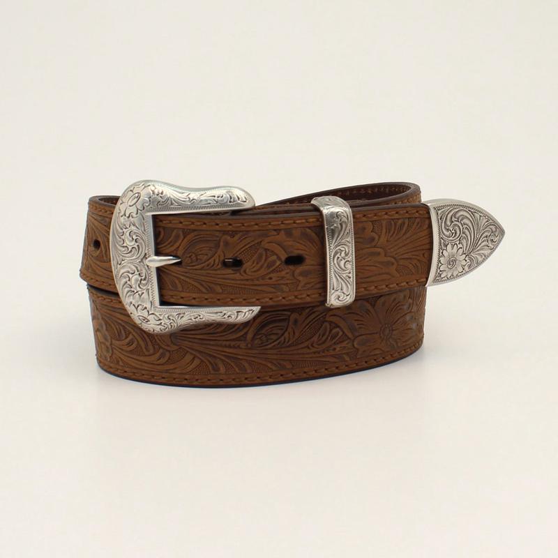 Ariat Men's 3 Piece Floral Belt