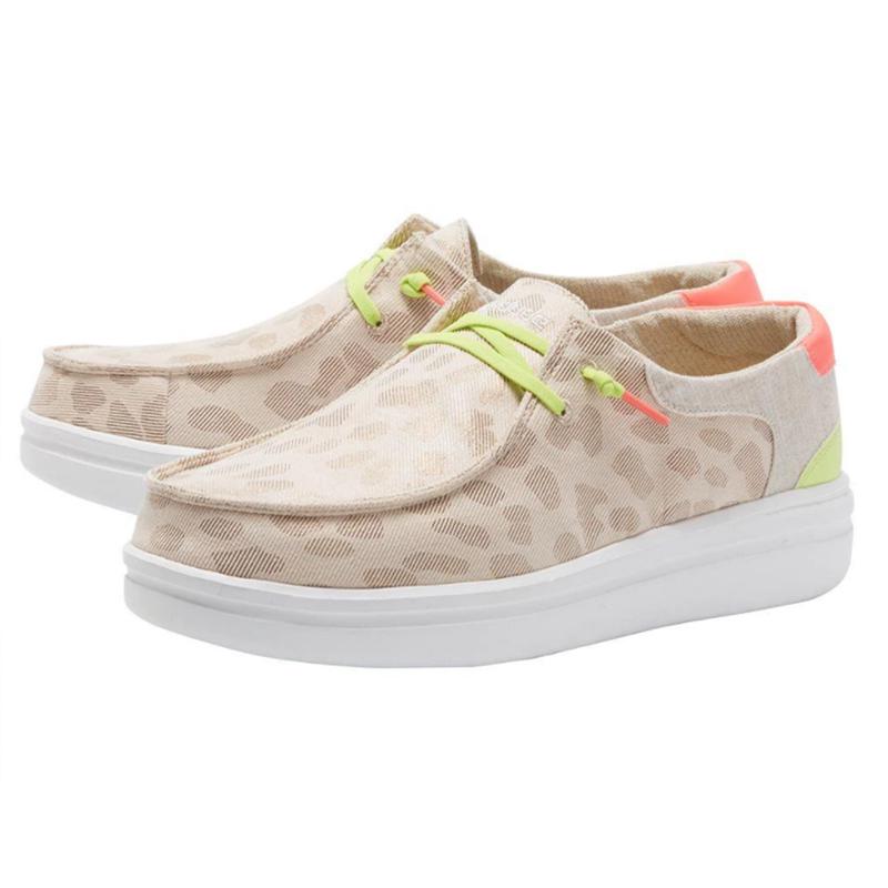 Hey Dude Wendy Rise Leopard Neon Beige