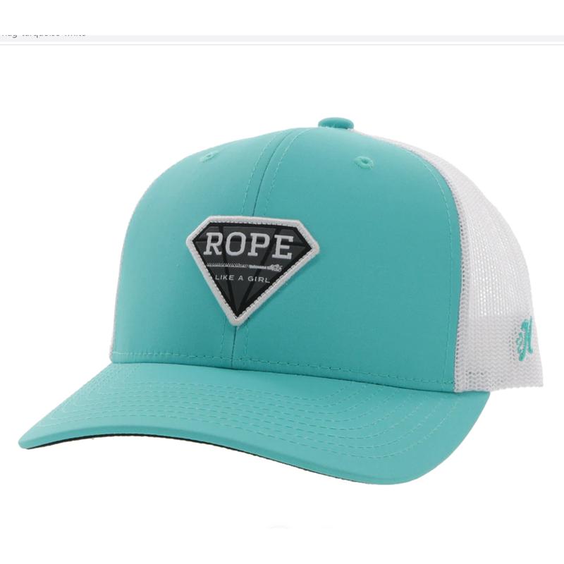 Hooey Turq & White Rope Like A Girl Cap