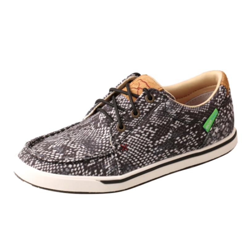 Twisted X Women's Kicks Black & White Snake Print