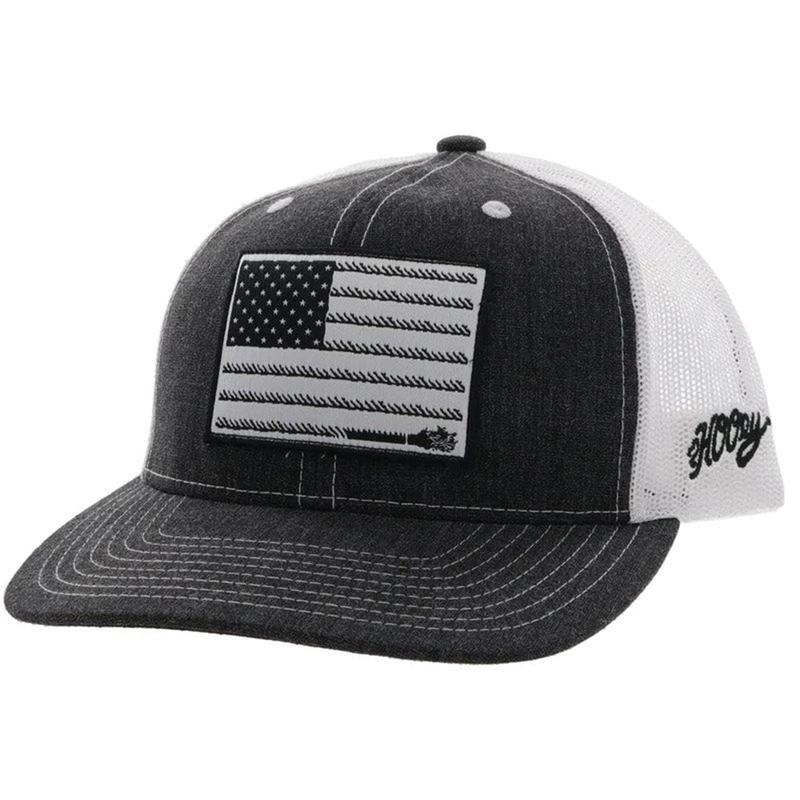 Hooey "Liberty Roper" Charcoal & White Cap