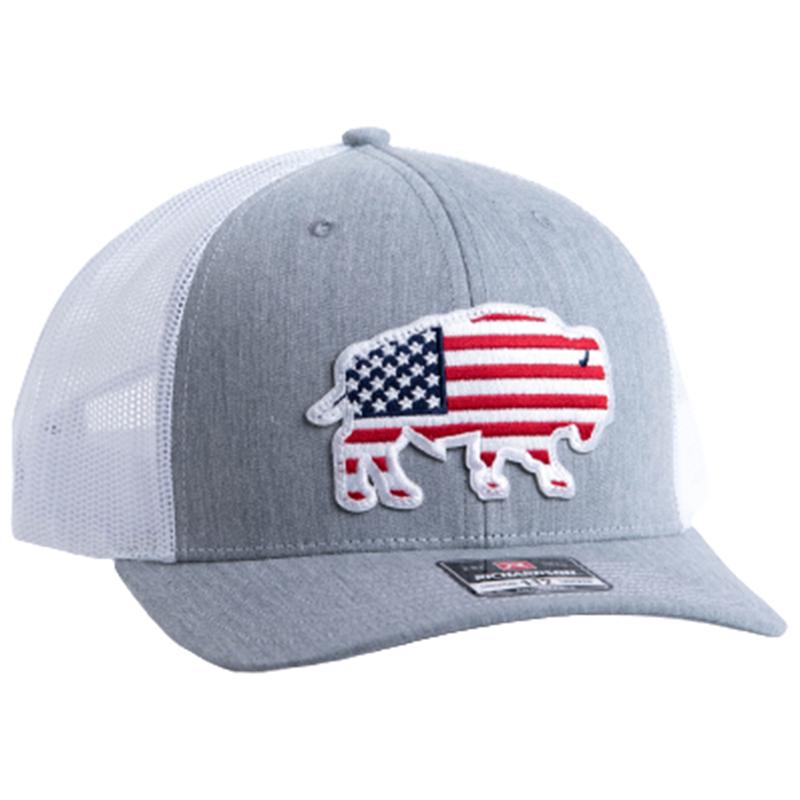 Red Dirt Heather Grey USA Buffalo Cap