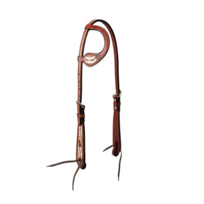 Weaver Leather Chestnut Leather Feather Slip Ear Headstall