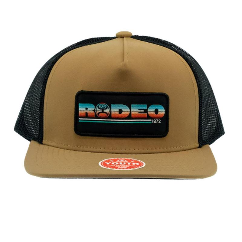 Hooey Youth Tan & Black Cap-Serape Rodeo Patch