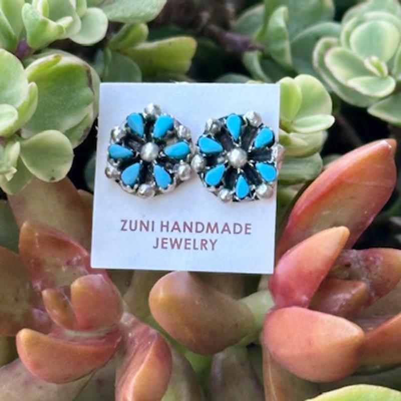 "Flo" Zuni Flower Studs