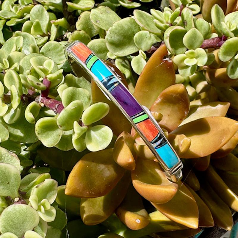 "Hayzli" Inlayed Multi Stone Cuff