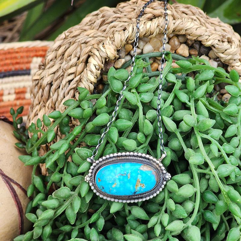 "Mattie" Sonoran Gold Oval Necklace