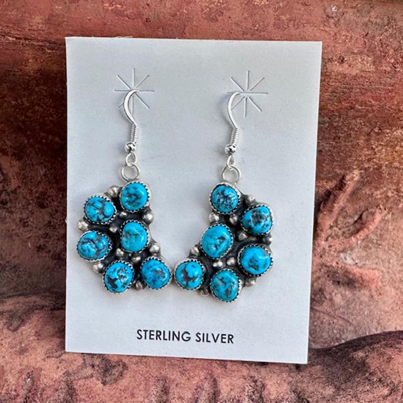 "Rainee" 6 Stone Kingman Earrings