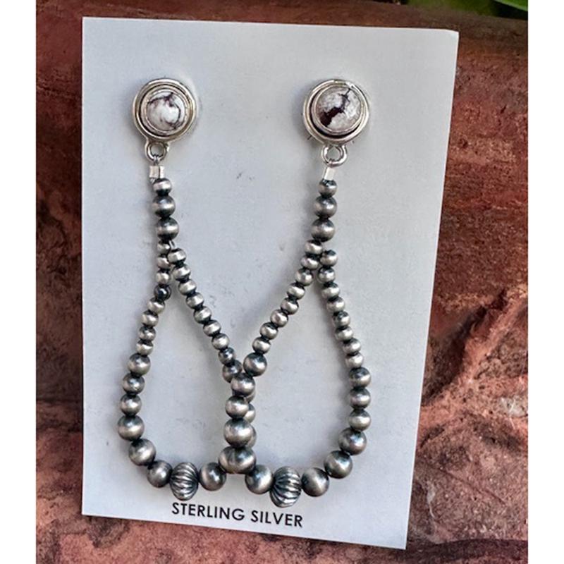 "Vega" Wild Horse Pearl Earrings