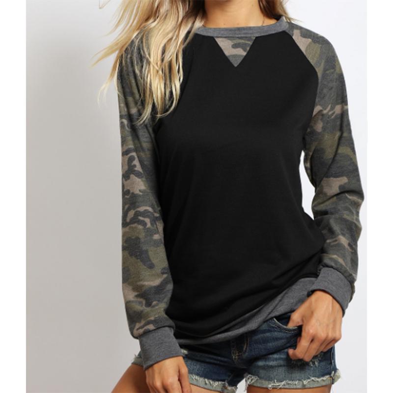 Camo Raglan Long Sleeve Tee