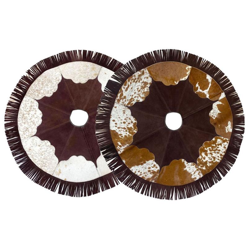 Cowhide Leather Christmas Tree Skirt