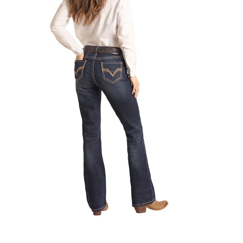 Ladies Cheetah Pocket Riding Jean
