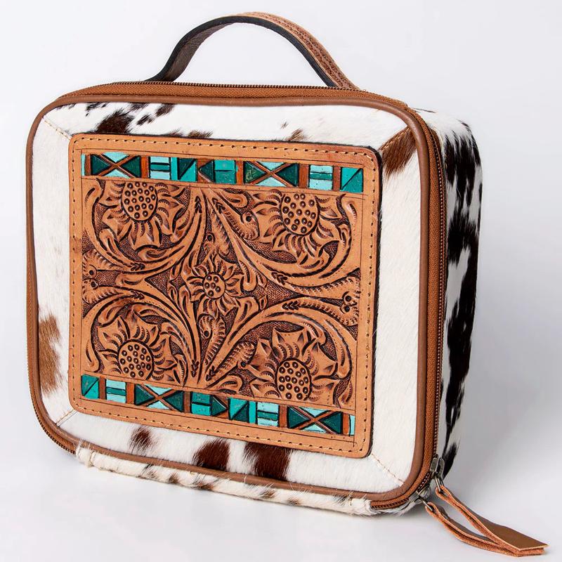 American Darling Tooled Hide Jewelry Case