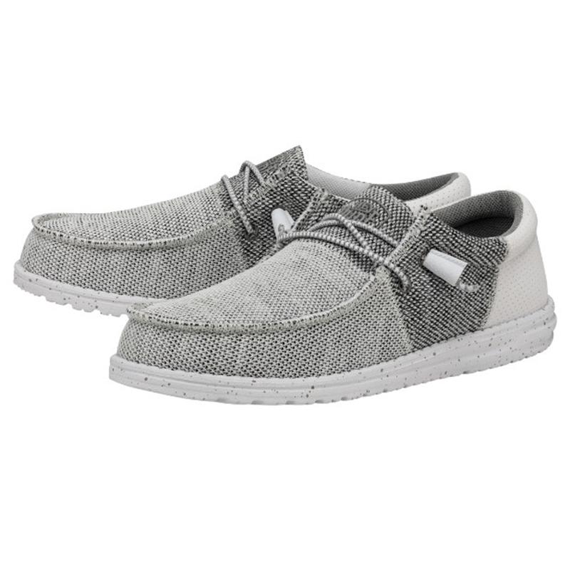 Hey Dude Men's Wally Tri Stone White