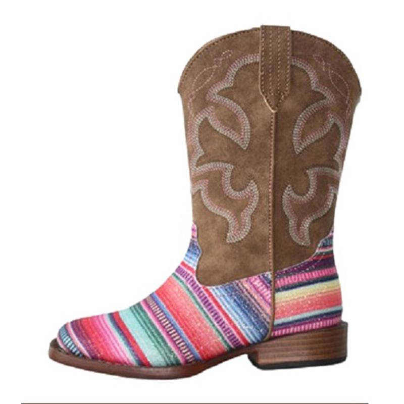 Roper Kid's Serape Glitter Boots