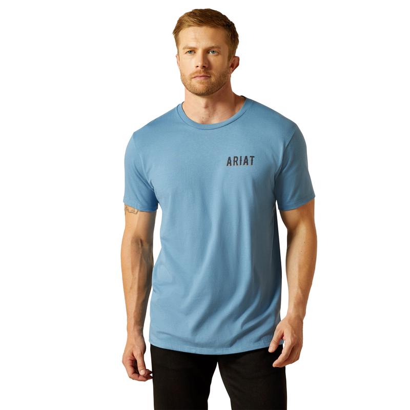 Ariat Men's Blue Blazing Saddles Tee