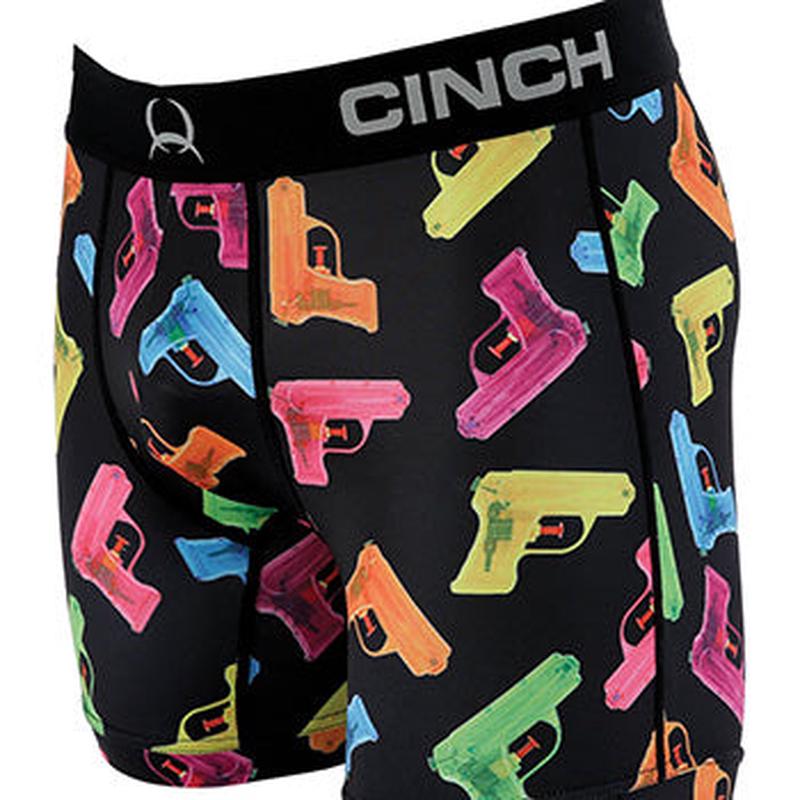 Cinch Mens Squirt Gun Print 6" Boxer Brief