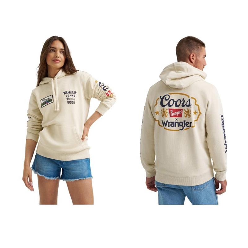 Wrangler x Coors Unisex Cream Hoodie