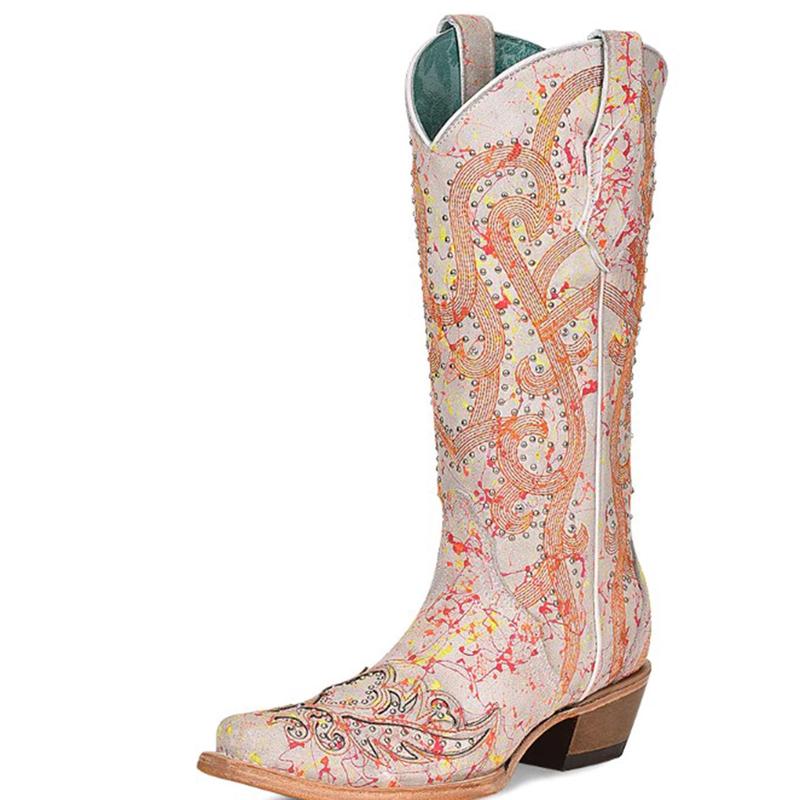 Corral Women's White & Neon Boots