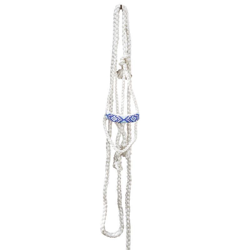 Professional's Choice White and Blue Beaded Cowboy Braid Halter