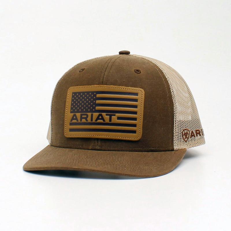 Ariat Oilskin Brown Flag Cap