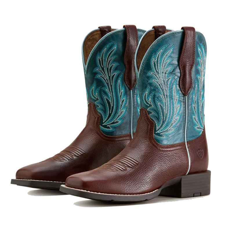Ariat Women's Round Up Filly Oiled Brown & Teak Boots