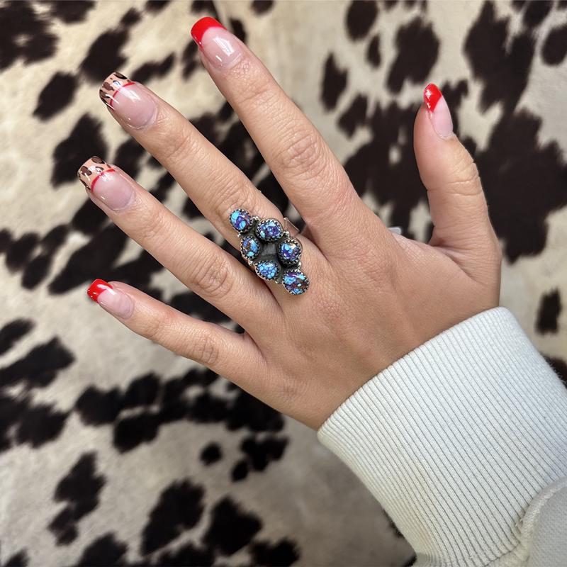 "Ashtin" Purple Mojave Cluster Ring