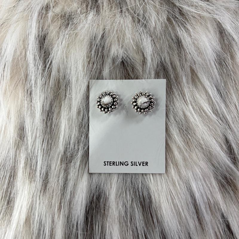 "Harmony" White Buffalo Stud Earrings