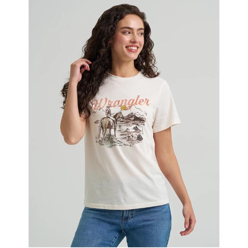 Wrangler Women's Horse & Rider White Tee