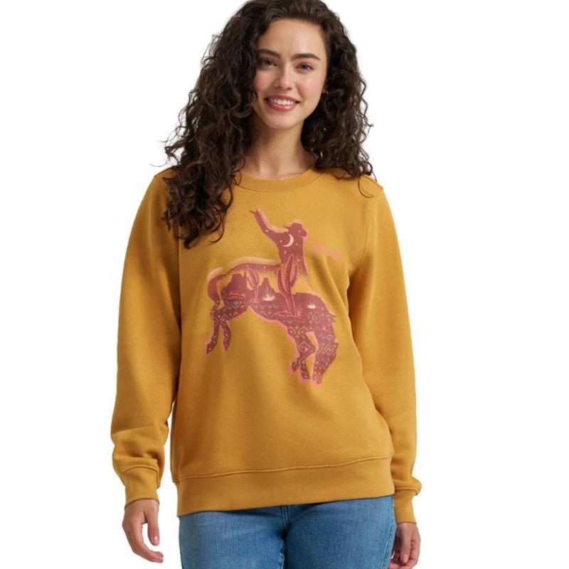 Wrangler Women's Yellow Bronc Sweatshirt
