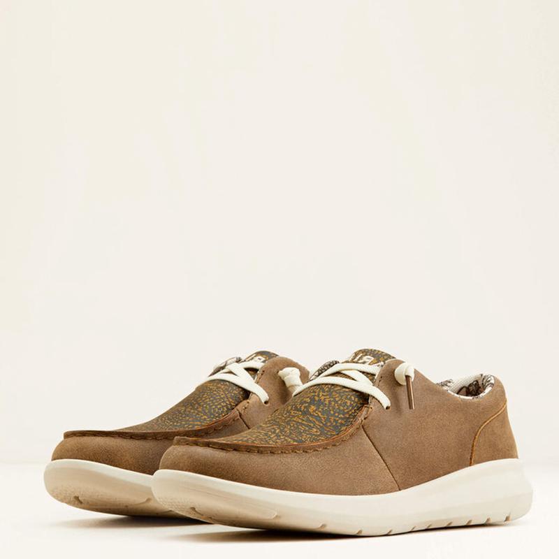 Ariat Women's Brown Bomber Distressed Hide Emboss Hilo