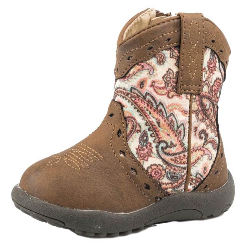 Roper Infant Girl's Cowbabies Pink Glitter Paisley